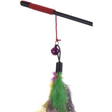 PACKX2 JUGUETE PARA MASCOTA GATITO PLUMA TIPO PLOMERO - 4