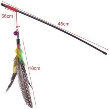 PACKX2 JUGUETE PARA MASCOTA GATITO PLUMA TIPO PLOMERO - 6