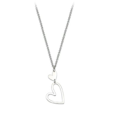 COLLAR MARVELOUS GLT-723 PLATA 925 CON DIJE DOBLE CORAZON
