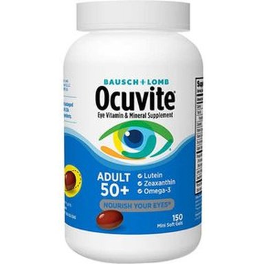 VITAMINA BAUSCH OCUVITE 150CAP PARA OJO CON LUTEINA + LOMB ADULT 50