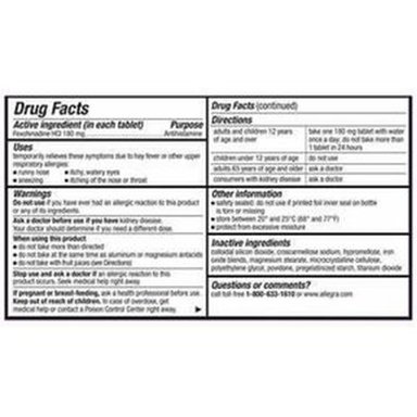 ALLEGRA ALLERGY NO SOMNOLENCIA 55 TABLETAS - 2