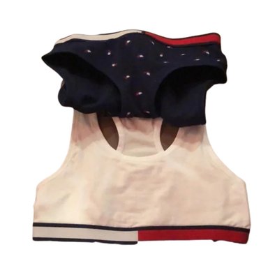 PACKX2 TOP PARA NIÑA TOMMY HILFIGER BLANCO Y AZUL M - 3