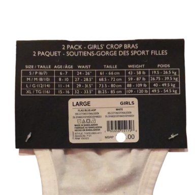 PACKX2 TOP PARA NIÑA TOMMY HILFIGER BLANCO Y AZUL M - 5