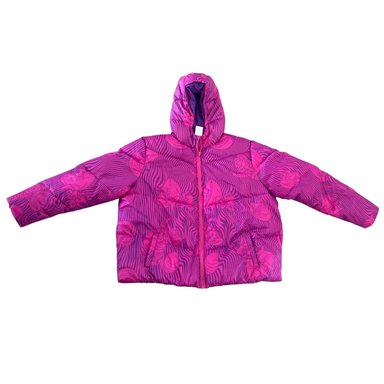 CASACA MUJER DISNEY FUCSIA ALICE IN WONDERLAND CHESIRE PUFFER ALICIA EN EL PAIS DE LAS MARAVILLAS