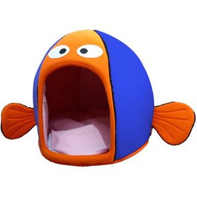 CAMA O CASA ALGODÓN GATOS PEZ SUPETMARKET AZUL TAMAÑO S