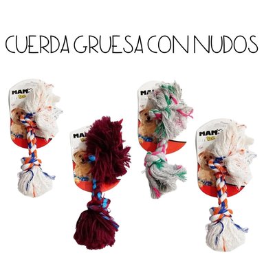 CUERDA PERRO MINI BONE CON NUDOS MAMMOTH