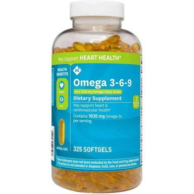 VITAMINA MEMBERS MARK OMEGA 3-6-9 325 SOFTGELS 1600 MG