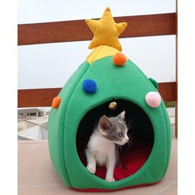 CASITA GATO SUPETMARKET CAS017 VERDE ARBOL DE NAVIDAD - 1