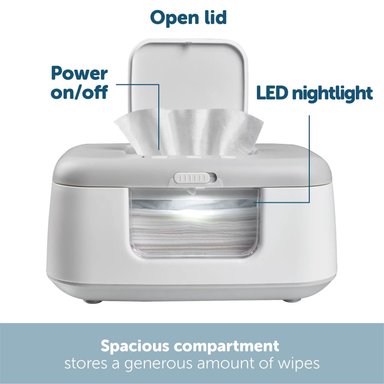CALENTADOR PAÑITOS HUMEDOS JOOL BABY TINYBUMS BLANCO CON LUZ LED - 3