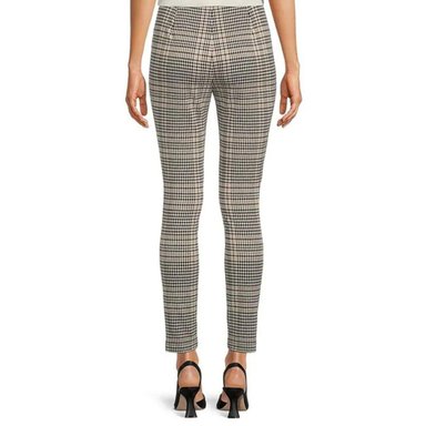 PANTALÓN ALGODÓN MUJER TOMMY HILFIGER BEIGE SLIM DE VESTIR CUADROS - 2