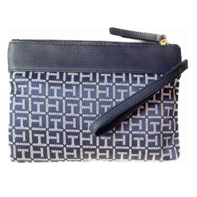 CARTERA TOMMY HILFIGER 69J7876 AZUL DE MANO O WRISLET MONOGRAM - 2