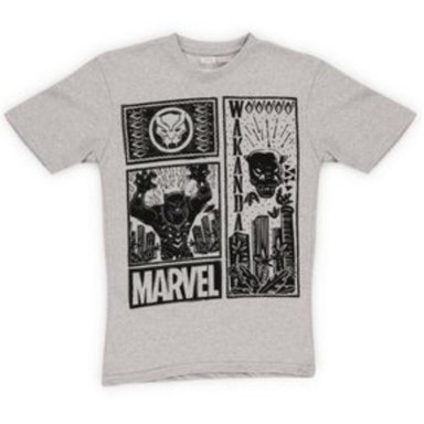 POLO MANGA CORTA MARVEL WAKANDA - GRIS