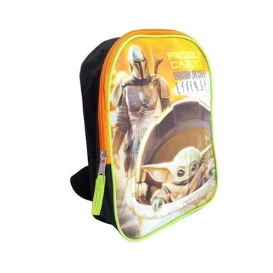 MOCHILA STAR WARS BABY YODA MANDALORIAN NEGRO PARA NIÑO PEQUEÑO