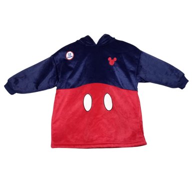 POLERA UNISEX DISNEY AZUL MICKEY MOUSE SUDADERA GRANDE TALLA REGULABLE 3 A 7