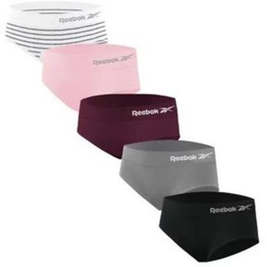 PACK X5 CALZONES MUJER REEBOK MULTICOLOR SEAMLESS HIPSTER SIN COSTURAS