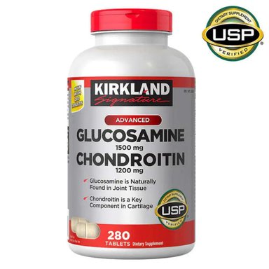 SUPLEMENTO GLUCOSAMINA 1500 MG CON CONDOINTRINA 1200 MG SIGNATURE KIRKLAND 280 TAB
