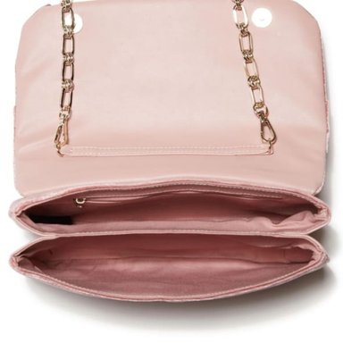 CARTERA GUESS ALLEGRA PLEATED CLUTCH ROSE TERCIOPELO ROSADO - 3