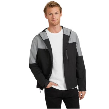 CASACA CORTAVIENTOS CON CAPUCHA GUESS NILE COLORBLOCK - 1