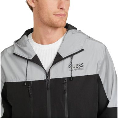 CASACA CORTAVIENTOS CON CAPUCHA GUESS NILE COLORBLOCK - 4