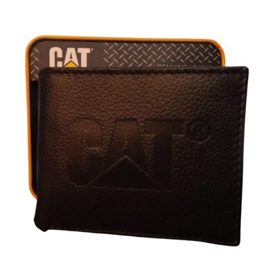 BILLETERA CAT 29CTW00003001 CUERO NEGRO DE EMBOSS LOGO