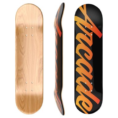 TABLA SKATE MARVELOUS ARCADE MADERA DE 8.5' ROJO AMARILLO