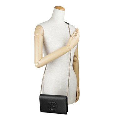 CARTERA GUCCI 809442106 CUERO NEGRO DE SOHO WOC - 8
