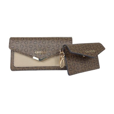 SET TARJETERO GUESS S8934156 MARRÓN Y BILLETERA LA ROSA SLG