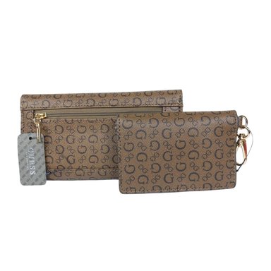 SET TARJETERO GUESS S8934156 MARRÓN Y BILLETERA LA ROSA SLG - 5