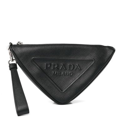 CARTERA DE MANO PRADA 1NE039 CUERO NEGRO GRANULADO