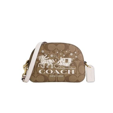 CARTERA COACH MN-SRN- MARRÓN MINI SERENA SATCHEL IN SIGNATURE CANVAS