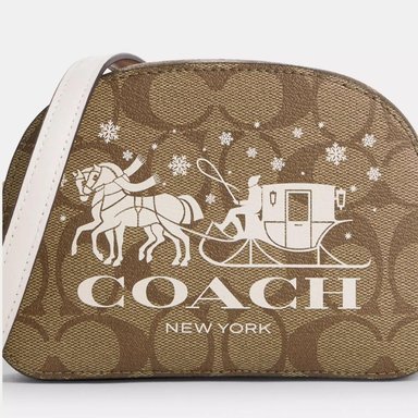 CARTERA COACH MN-SRN- MARRÓN MINI SERENA SATCHEL IN SIGNATURE CANVAS - 4