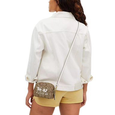 CARTERA COACH MN-SRN- MARRÓN MINI SERENA SATCHEL IN SIGNATURE CANVAS - 5
