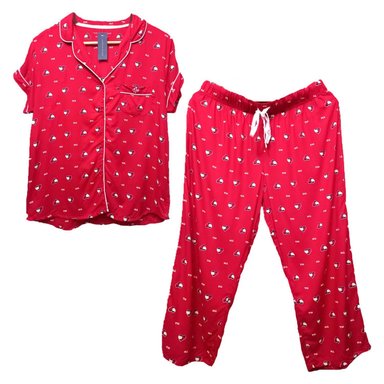PIJAMA MUJER TOMMY HILFIGER HEARTS - 2 PZS