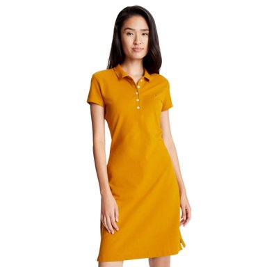 VESTIDO POLO ALGODÓN SLIM MUJER TOMMY HILFIGER AMARILLO 76J2992 FIT - 1
