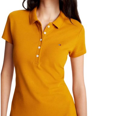 VESTIDO POLO ALGODÓN SLIM MUJER TOMMY HILFIGER AMARILLO 76J2992 FIT - 3