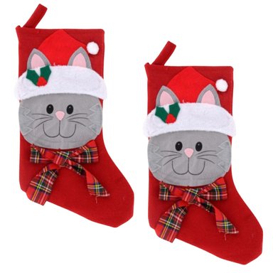 PACK 2 ADORNOS NAVIDEÑOS MARVELOUS 279400-GATO ROJO BOTAS NAVIDEÑAS COLGAR GATO