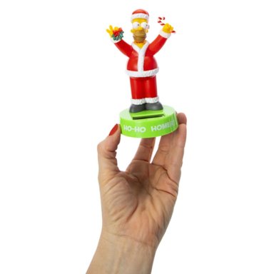 ADORNO NAVIDEÑO THE SIMPSONS ROJO BOBBLE-HEAD PANEL SOLAR HOMERO SIMPSON - 3