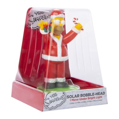 ADORNO NAVIDEÑO THE SIMPSONS ROJO BOBBLE-HEAD PANEL SOLAR HOMERO SIMPSON - 4