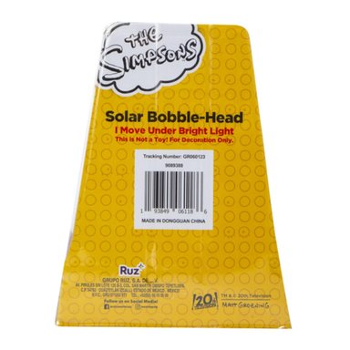 ADORNO NAVIDEÑO THE SIMPSONS ROJO BOBBLE-HEAD PANEL SOLAR HOMERO SIMPSON - 5