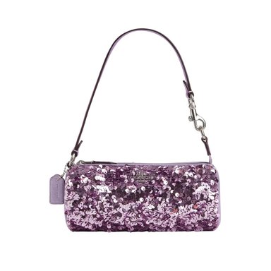 CARTERA COACH NOLITA-BARREL-LENTEJUELA PÚRPURA NOLITA BARREL BAG MORA