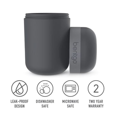 CONTENEDOR BENTGO SNACK CUP GRIS OSCURO - 3