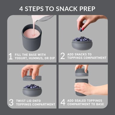 CONTENEDOR BENTGO SNACK CUP GRIS OSCURO - 4