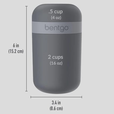 CONTENEDOR BENTGO SNACK CUP GRIS OSCURO - 5