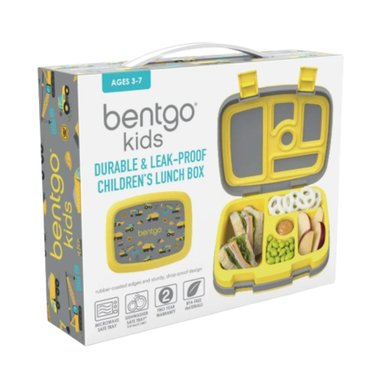 LONCHERA BENTGO BGKDPT-CNS AMARILLO KIDS LUNCH BOX CAMIONES DE CONSTRUCCION