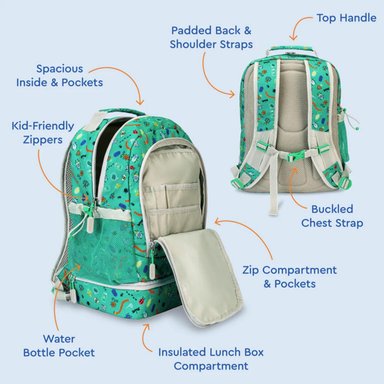 MOCHILA BENTGO KIDS 2 EN 1 INSECTOS - 2