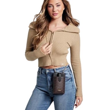 CROSSBODY GUESS DX23061 MARRÓN PORTA CELULAR - 2