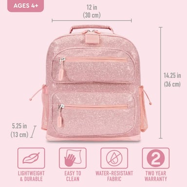 MOCHILA BENTGO BGBKPAKV2-PPGL ROSADO ESCOLAR KIDS ROSA BRILLOSO - 4