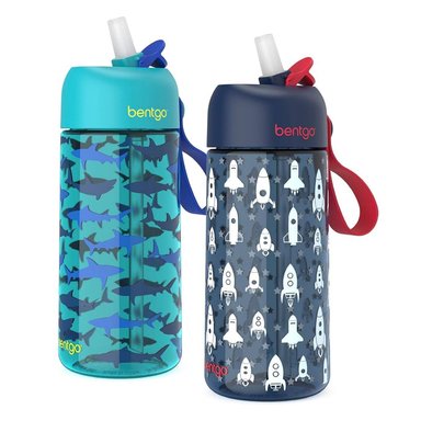 TOMATODO BENTGO BGKDWB2 3 AZUL PARA NIÑOS 2 PACK TIBURON Y COHETE