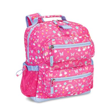 MOCHILA BENTGO BGBKPAKV2-RBO ROSADO ESCOLAR KIDS ARCOIRIRS Y MARIPOSAS