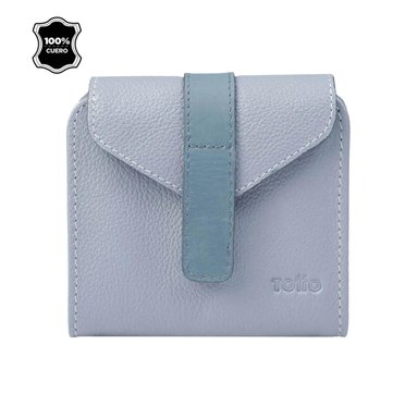 BILLETERA TOTTO G2A CUERO AZUL ALMANDINA